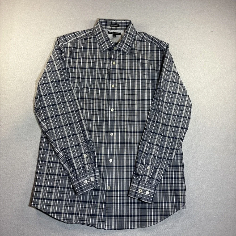 Banana Republic Button Down‎ Shirt Camden Fit Non Iron Men Size Large Geometric